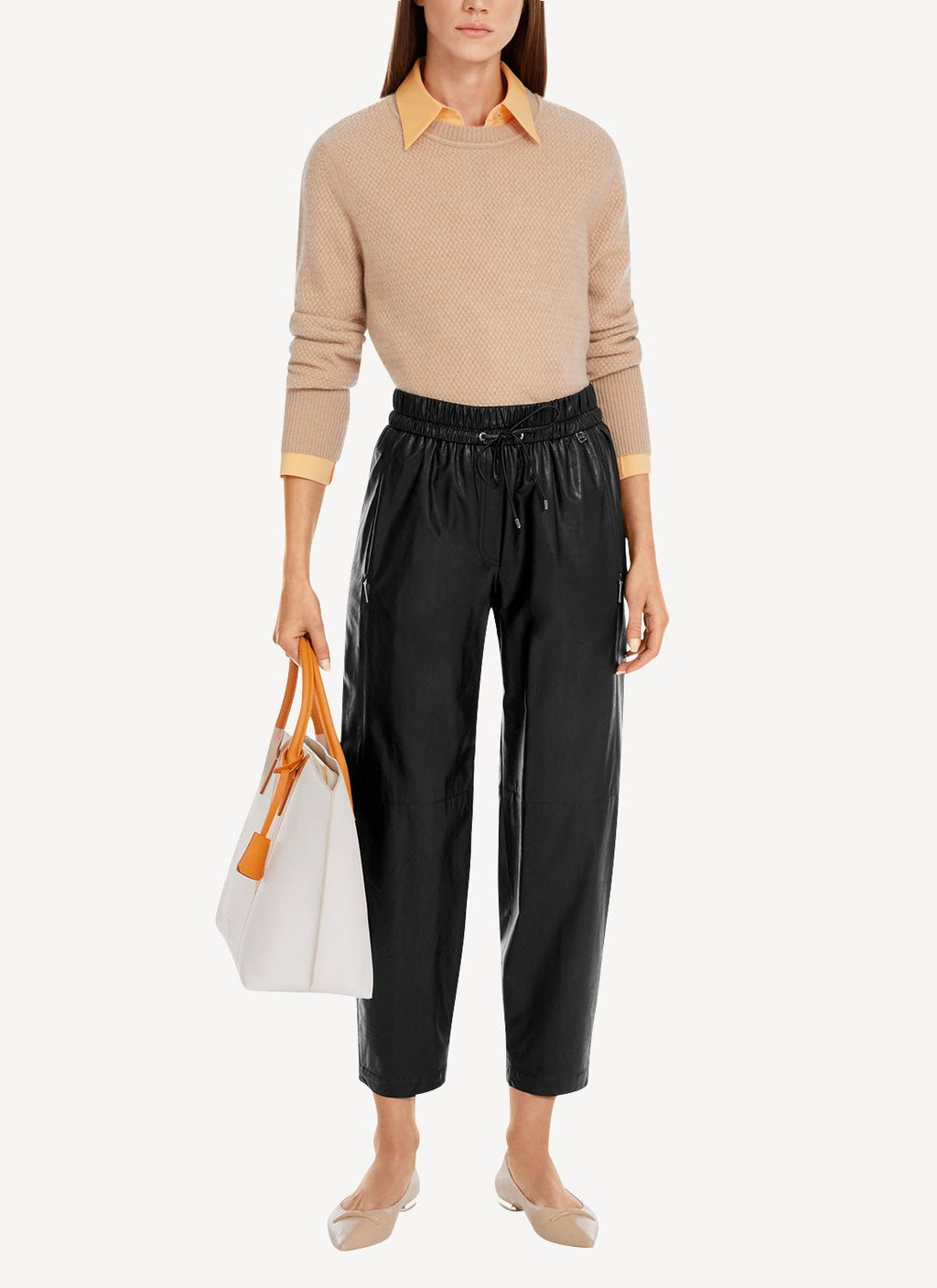 Pantalón sastre de lúrex - Negro - Mujer