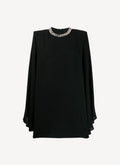 Shaniya Dress With Diamond Necklace Embroidery - Black - Mujer