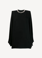 Shaniya Dress With Diamond Necklace Embroidery - Black - Mujer