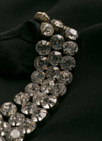 Shaniya Dress With Diamond Necklace Embroidery - Black - Mujer