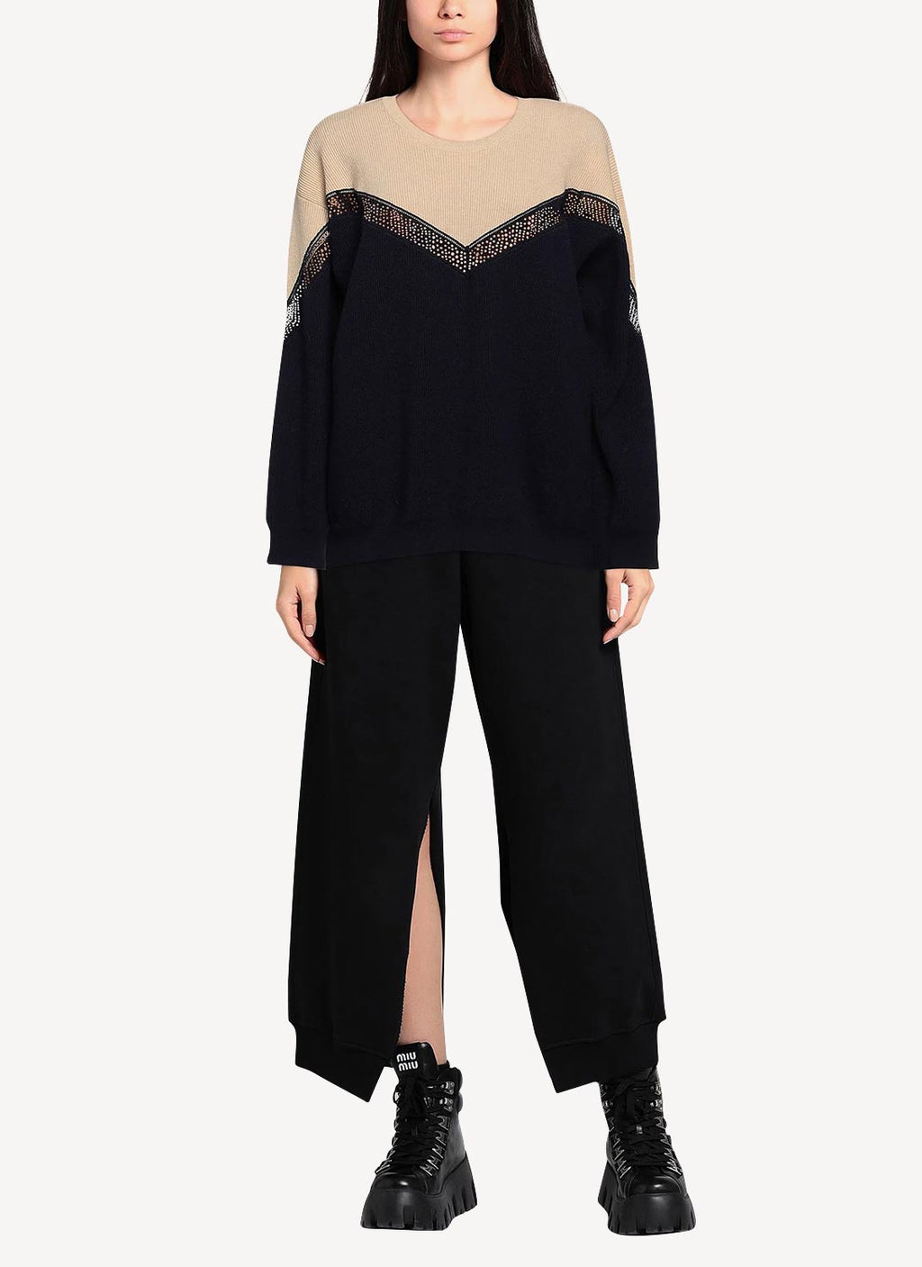 Incrusted Lace Jumper - Multicolor - Women's