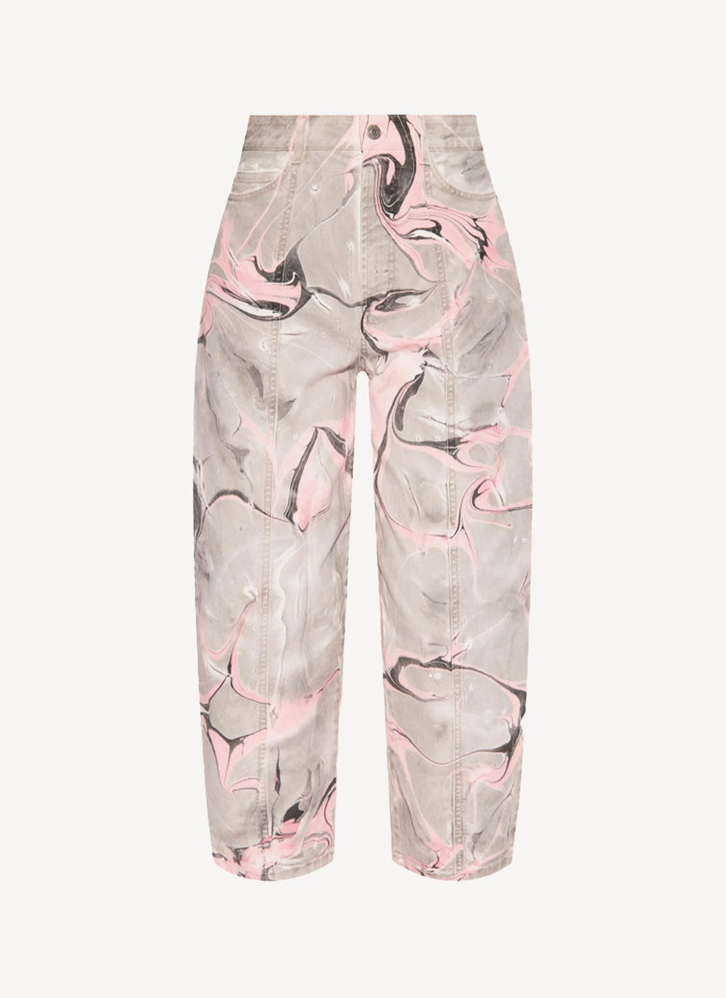Ash Grey Marble Wash Trousers - Ash Grey Denim - Women