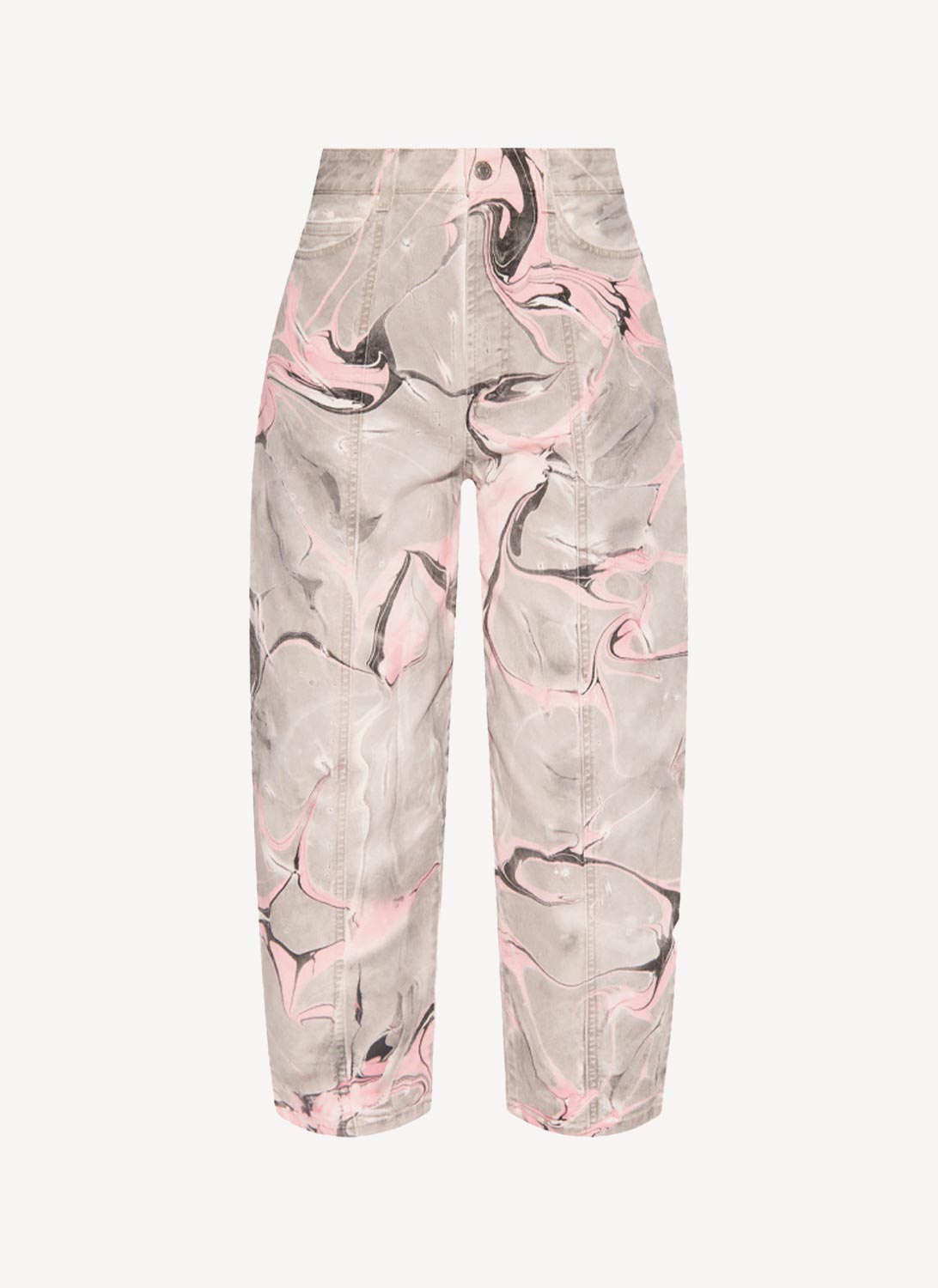 Ash Grey Marble Wash Trousers - Ash Grey Denim - Women
