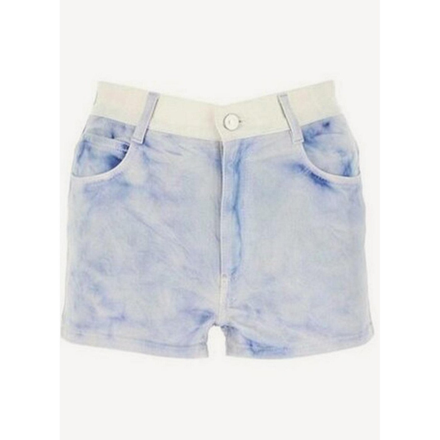 Short Logo Story On Ice Dye - Blue Ice Dye - Mujer
