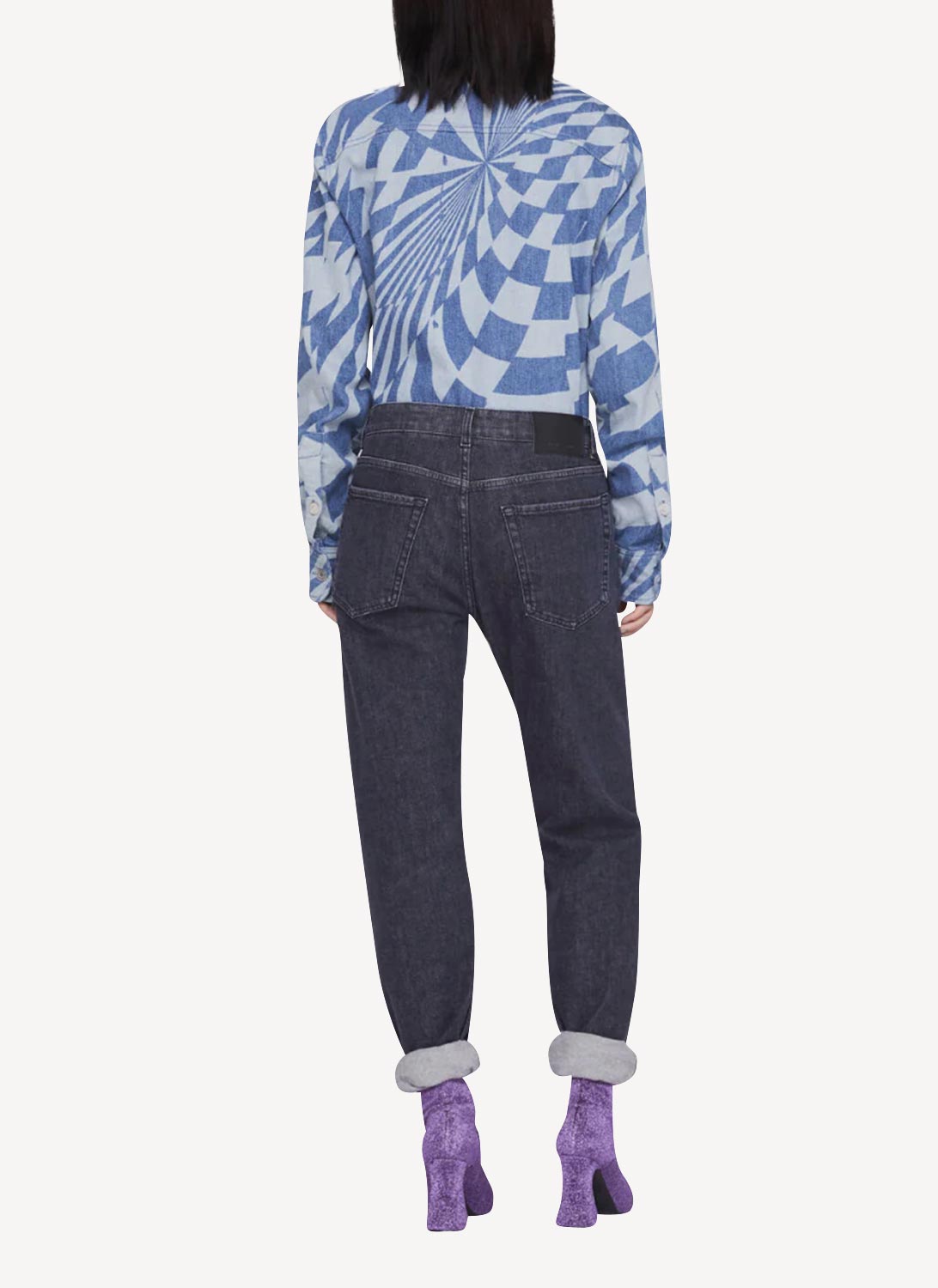 Chemise Optical Laser Blue Wash - Vintage Blue - Homme