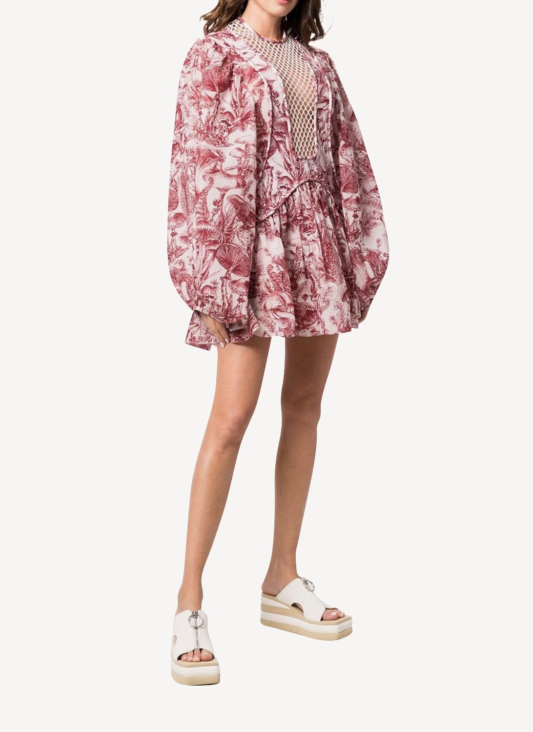 Stella Mc Cartney - Robe Fungi Forest Se/Co Organ - Light Apricot - Femme