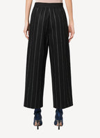 Pantalon Elastic Cropped - Black - Femme