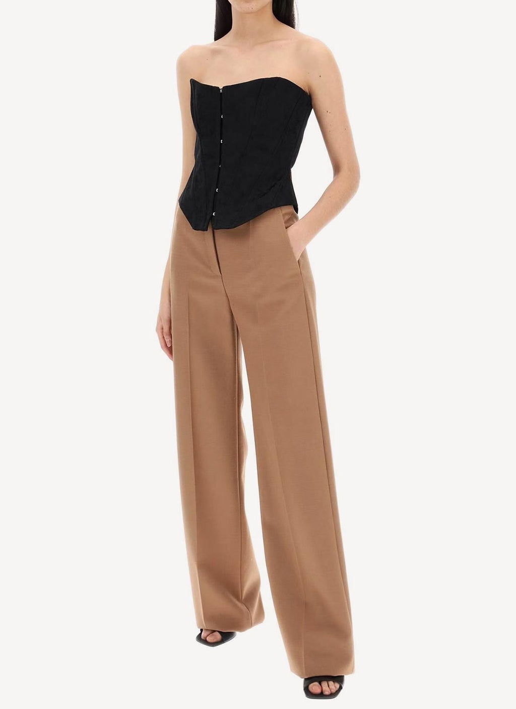Stella Mc Cartney - Pantalon Ready-To-W Trousers Wool Flannel - Light Camel - Femme