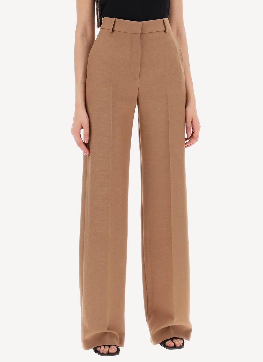 Stella Mc Cartney - Pantalon Ready-To-W Trousers Wool Flannel - Light Camel - Femme