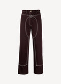 Workwear Cropped Pant - Berenjena - Mujer