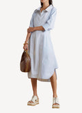 Dress - White/Blue - Femme