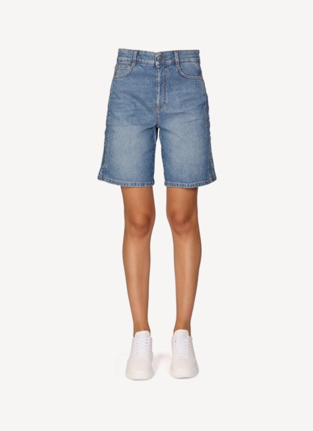 Stella Mc Cartney - Ready-To-W Salt & Pepper Logo Laser Deni - Medium Blue - Women