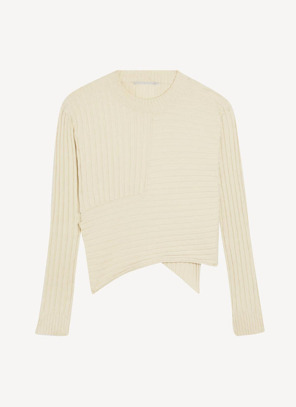 Stella Mc Cartney - Ready-To-W Elevated Cotton Rib Jumper Kni - Cream - Women