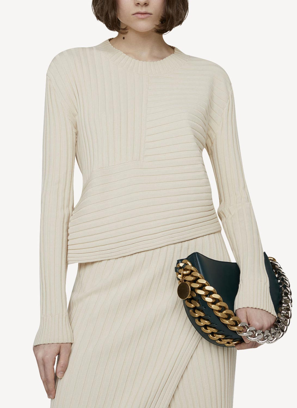 Stella Mc Cartney - Ready-To-W Elevated Cotton Rib Jumper Kni - Cream - Women