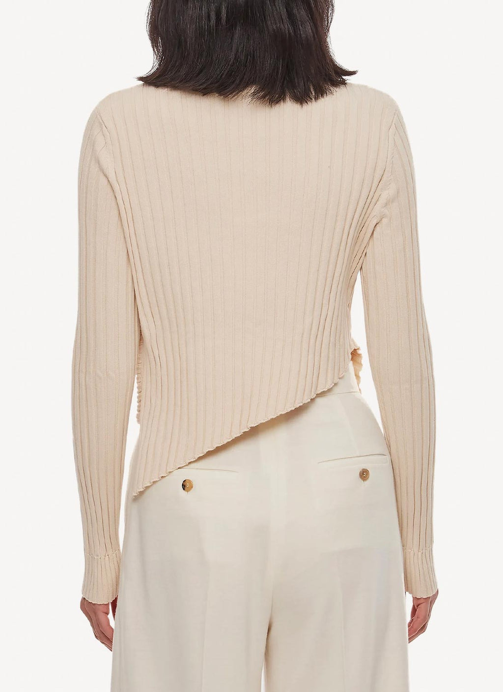 Stella Mc Cartney - Ready-To-W Elevated Cotton Rib Jumper Kni - Cream - Women
