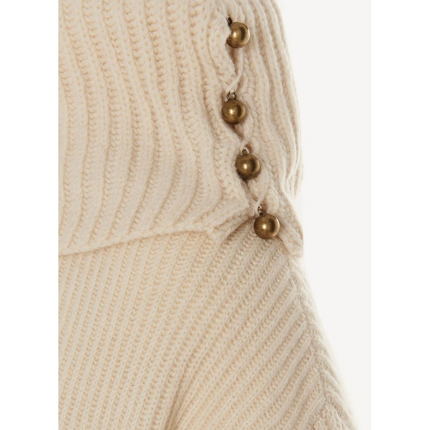 Sudadera 3D Regenerated Cashmere Knit J - Cream - Mujer