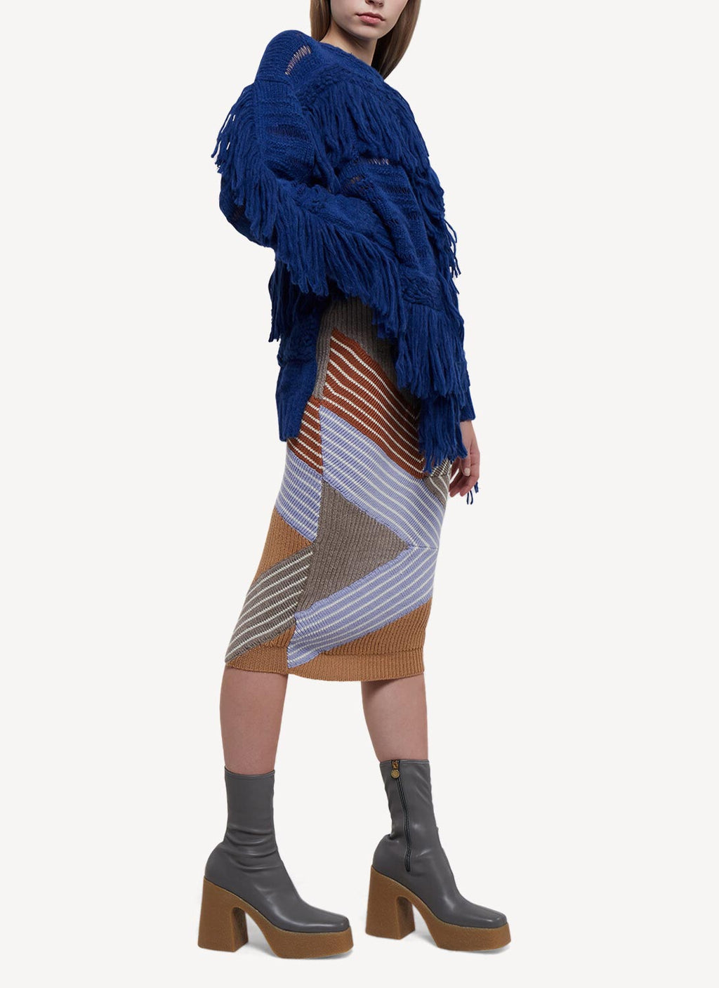 Sweat Airy Alpaca Texture Knit - Jewel Blue - Femme