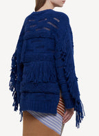 Sweat Airy Alpaca Texture Knit - Jewel Blue - Femme