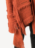 Manteau Airy Alpaca Texture Knit - Tangerine - Femme