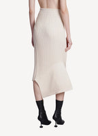 Jupe Elevated Cotton Rib Knit - Cream - Femme