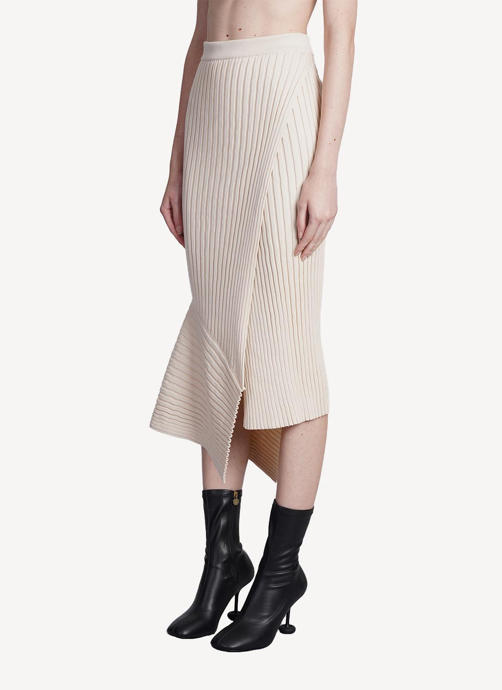 Jupe Elevated Cotton Rib Knit - Cream - Femme