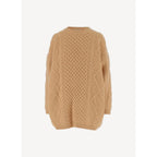 Pull Aran Cable Knit - Light Camel - Femme