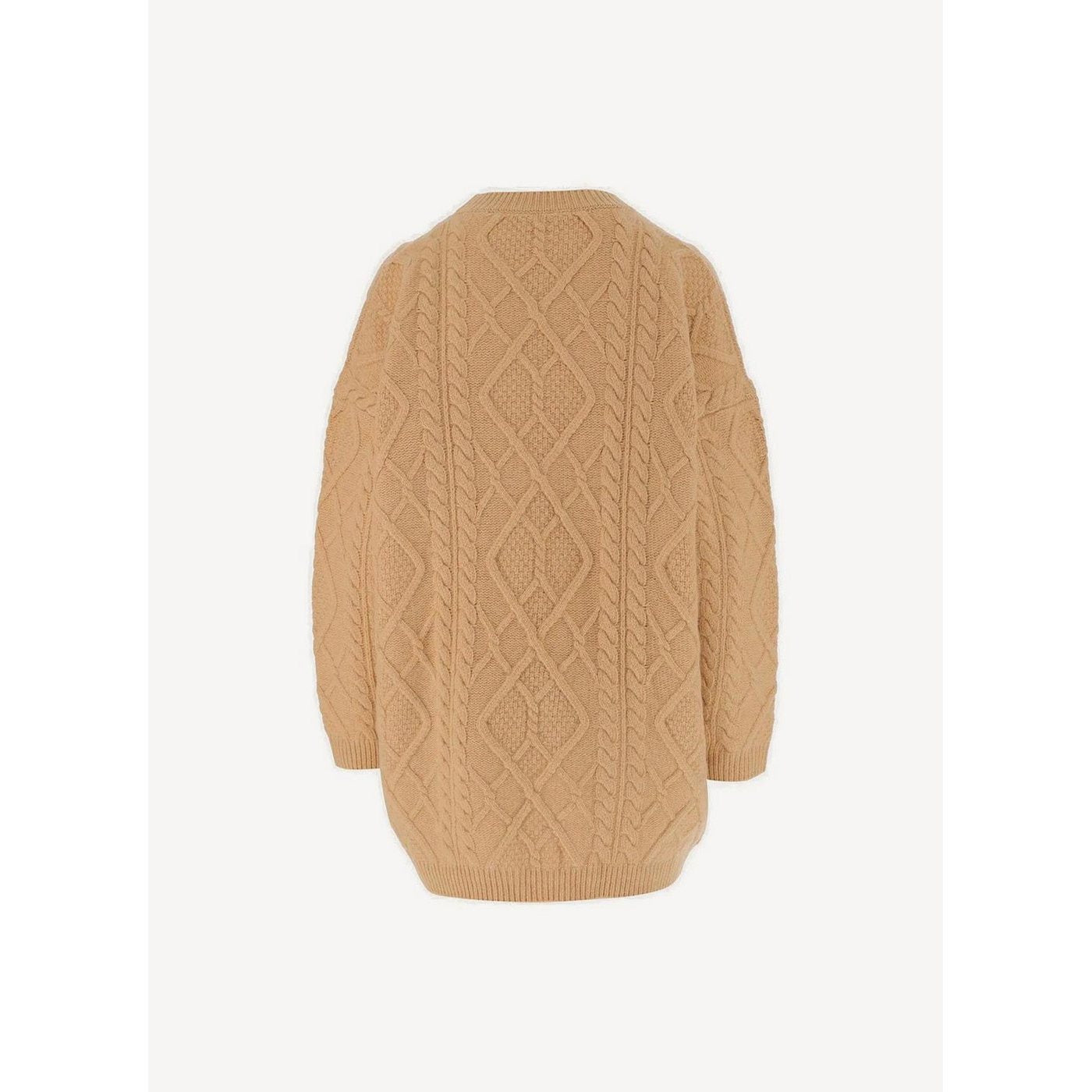 Pull Aran Cable Knit - Light Camel - Femme