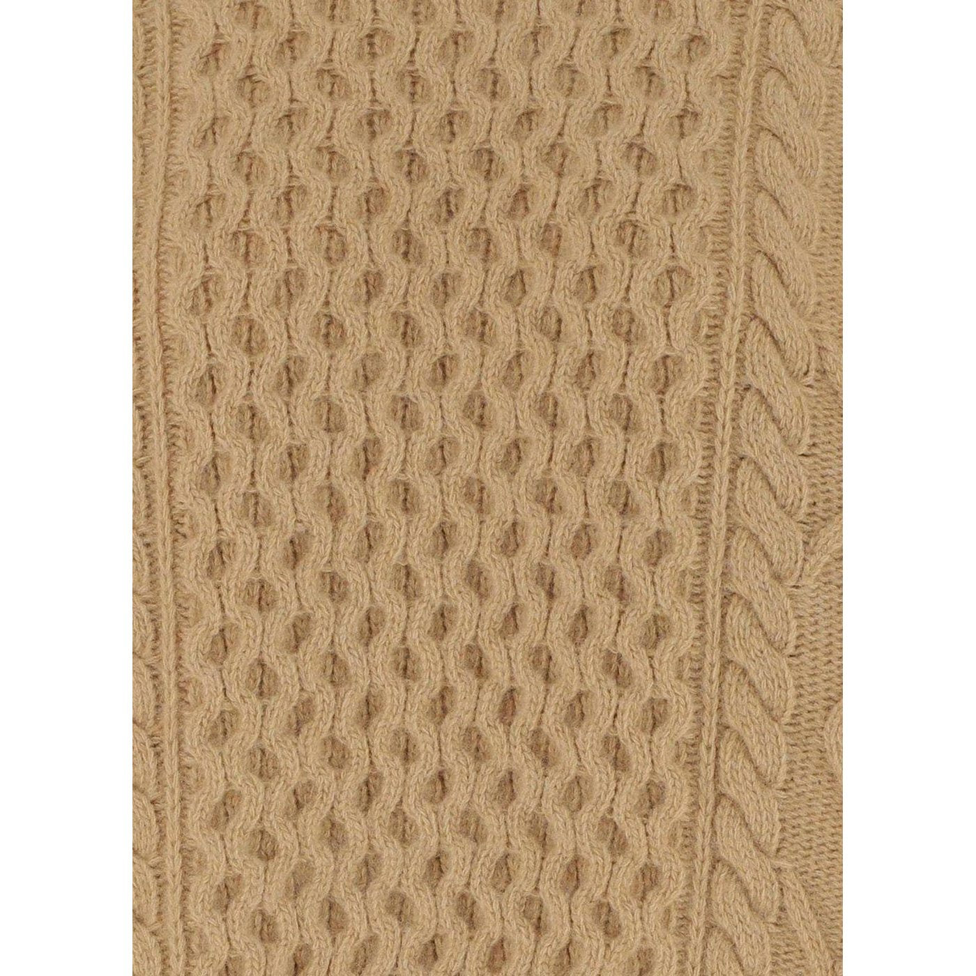 Pull Aran Cable Knit - Light Camel - Femme