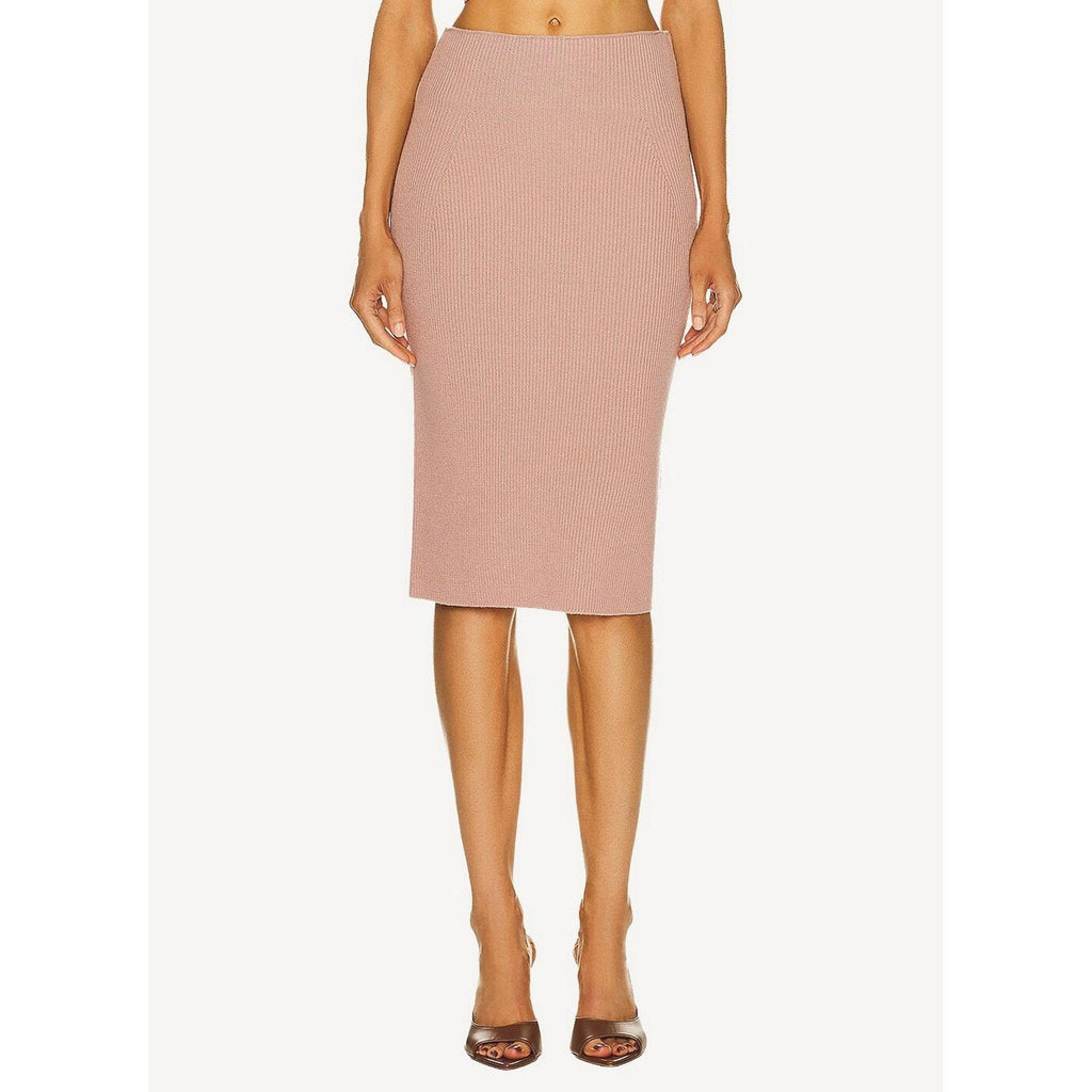Jupe Corset Cut Wool Knit - Blush - Femme