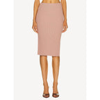 Jupe Corset Cut Wool Knit - Blush - Femme