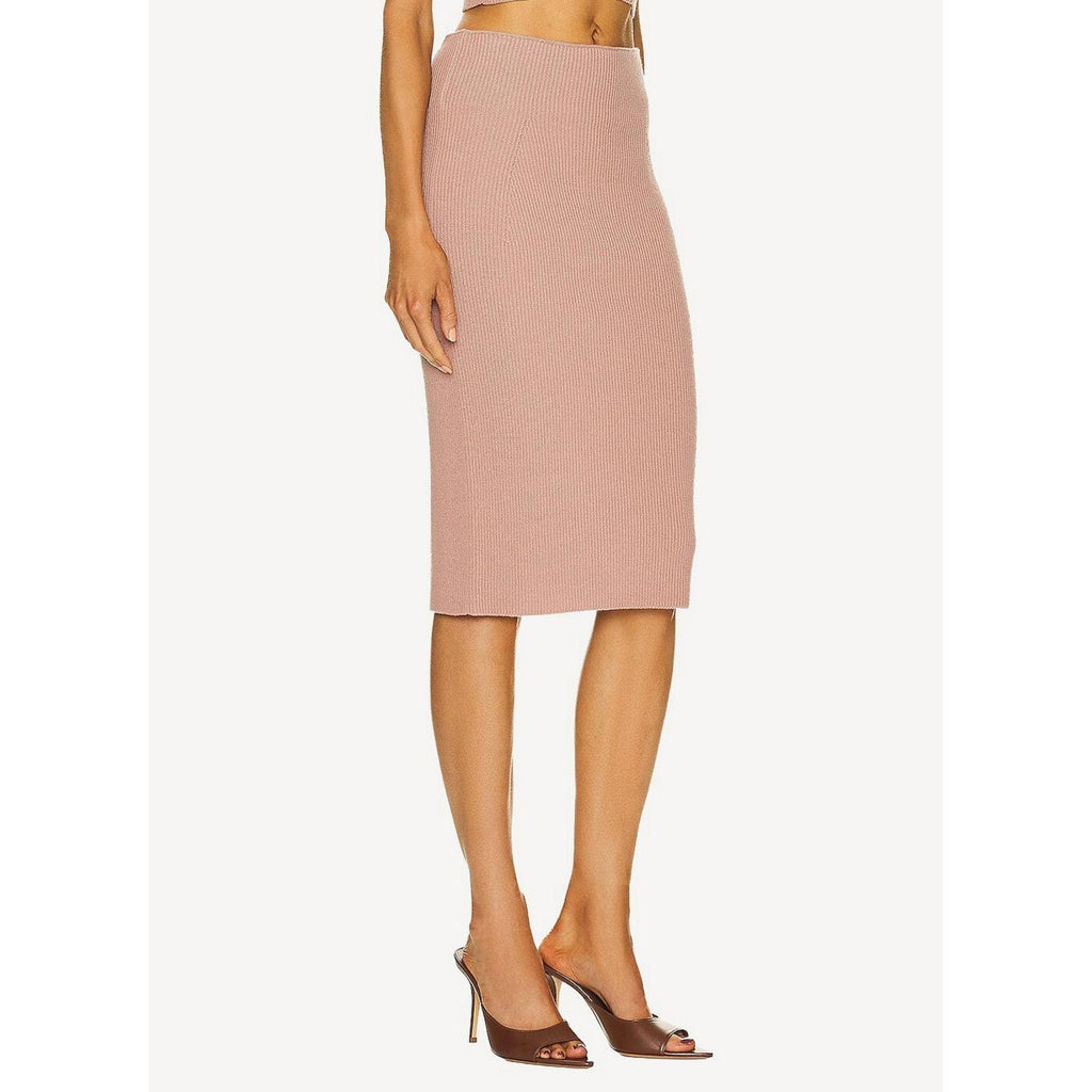 Jupe Corset Cut Wool Knit - Blush - Femme