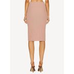 Jupe Corset Cut Wool Knit - Blush - Femme