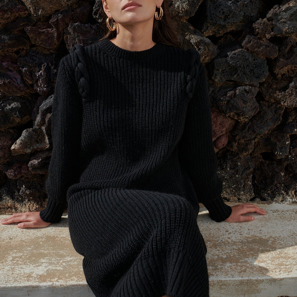 Robe En Maille Kelly Noir