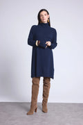 Robe Col Roule Sultana - Bleu Marine - Femme