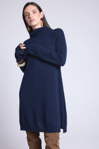 Robe Col Roule Sultana - Bleu Marine - Femme