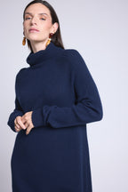 Robe Col Roule Sultana - Bleu Marine - Femme