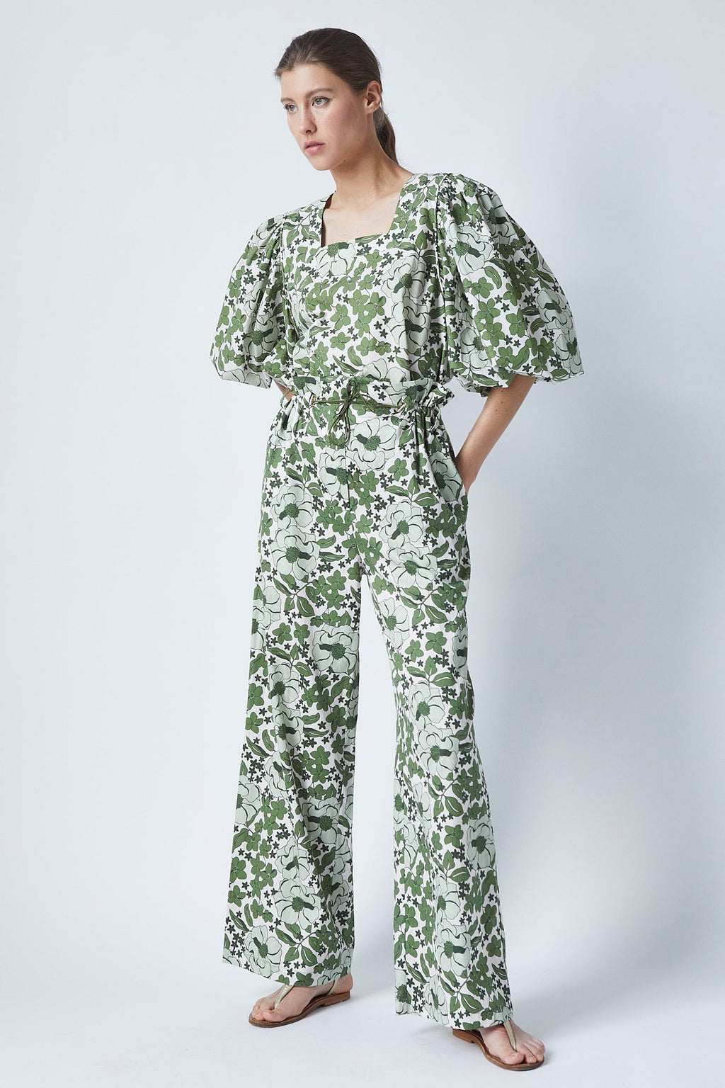 Pantalon Zoe Green Bloom