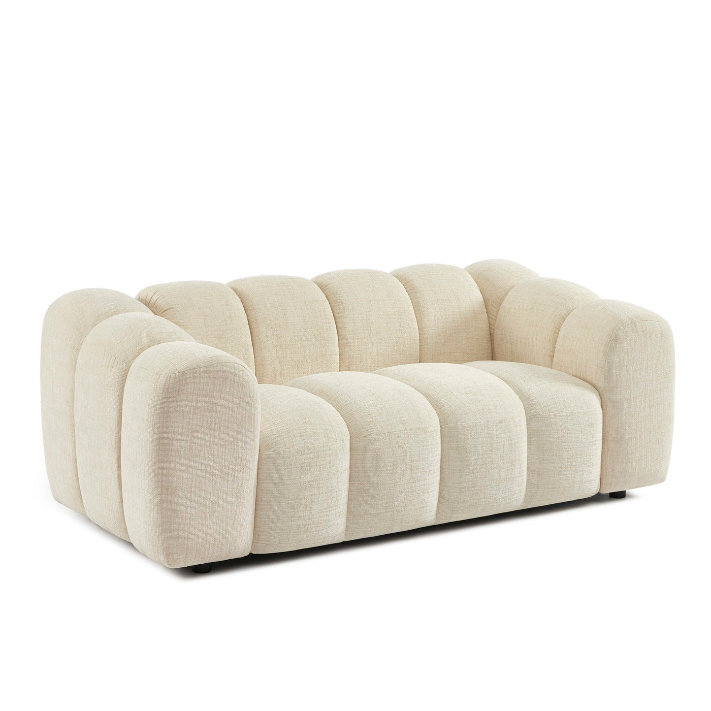 Sunny - 3 Seater Sofa - Tweed Fabric - Ecru