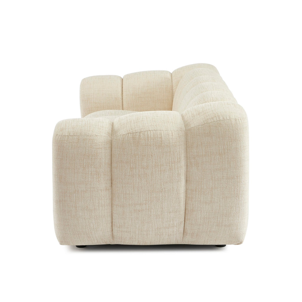 Sunny - 3 Seater Sofa - Tweed Fabric - Ecru