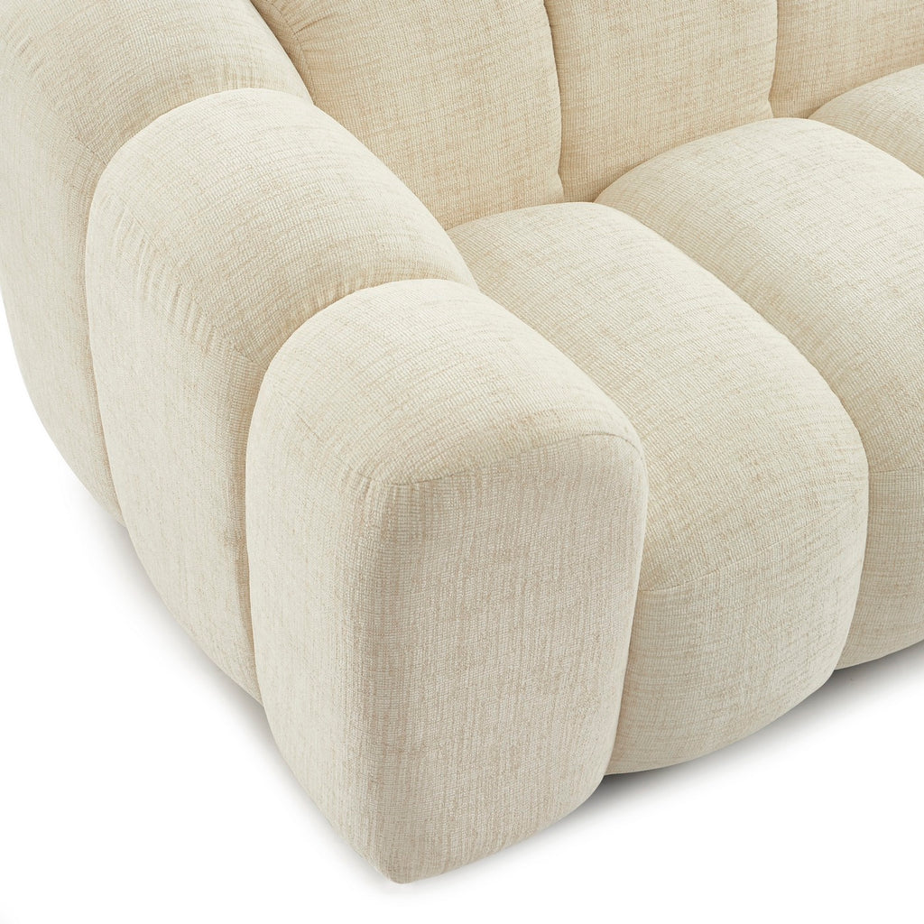 Sunny - 3 Seater Sofa - Tweed Fabric - Ecru
