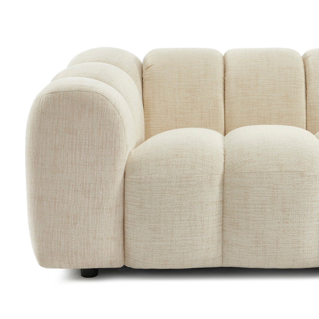 Sunny - 3 Seater Sofa - Tweed Fabric - Ecru