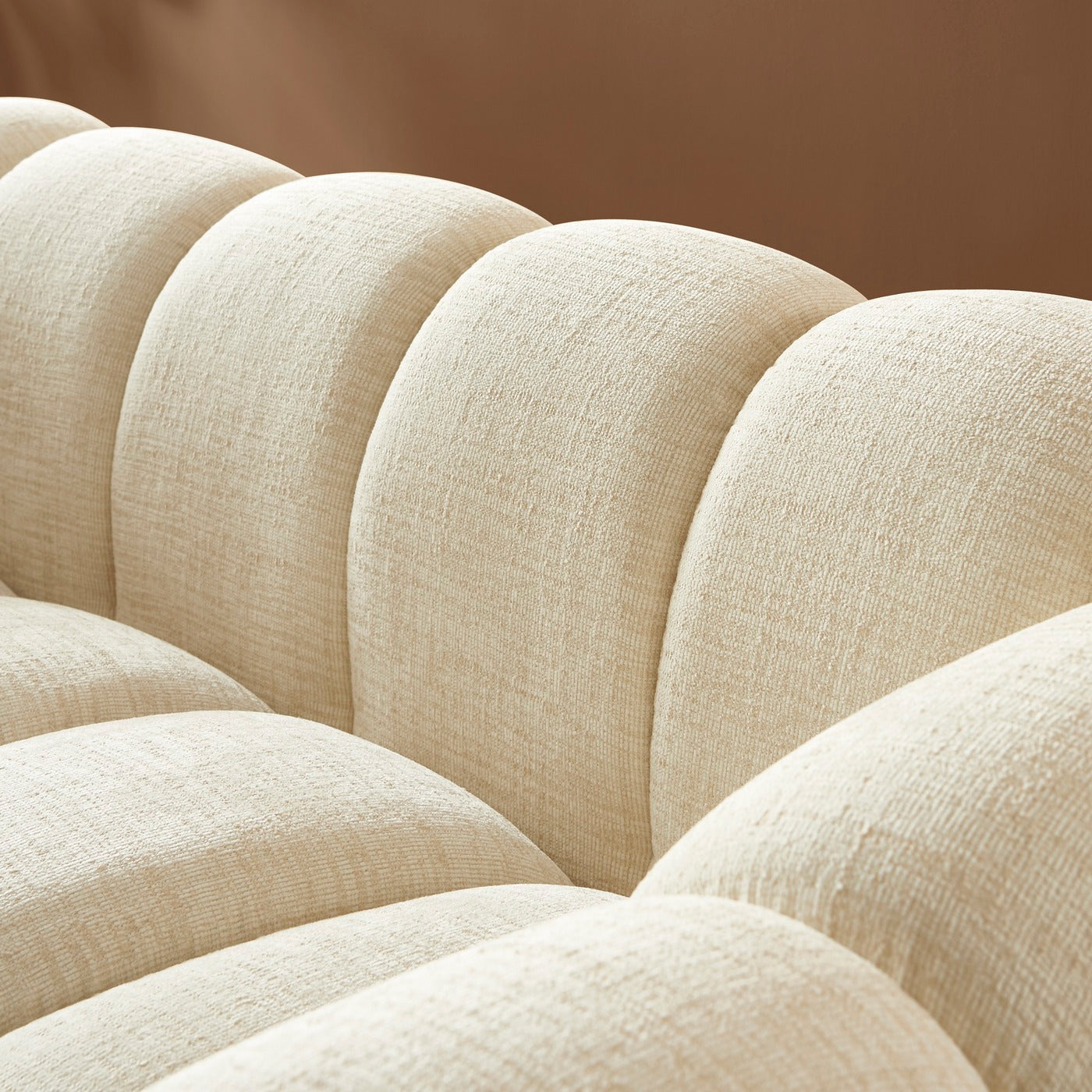Sunny - 3 Seater Sofa - Tweed Fabric - Ecru