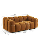 Sunny - Canapé 2 Places - Tissu Tweed - Bronze