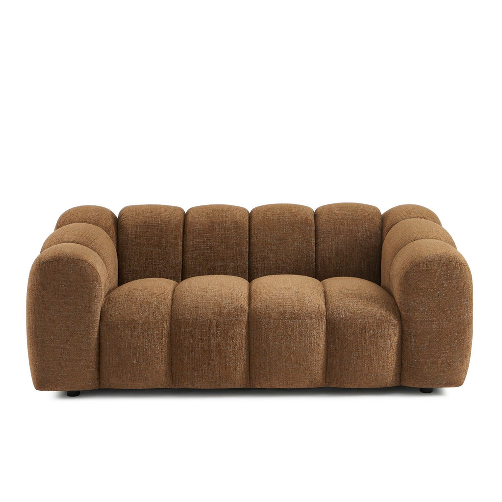 Sunny - 2 Seater Sofa - Tweed Fabric - Brown