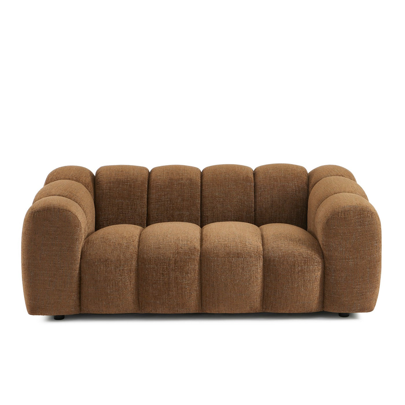 Sunny - 2 Seater Sofa - Tweed Fabric - Brown