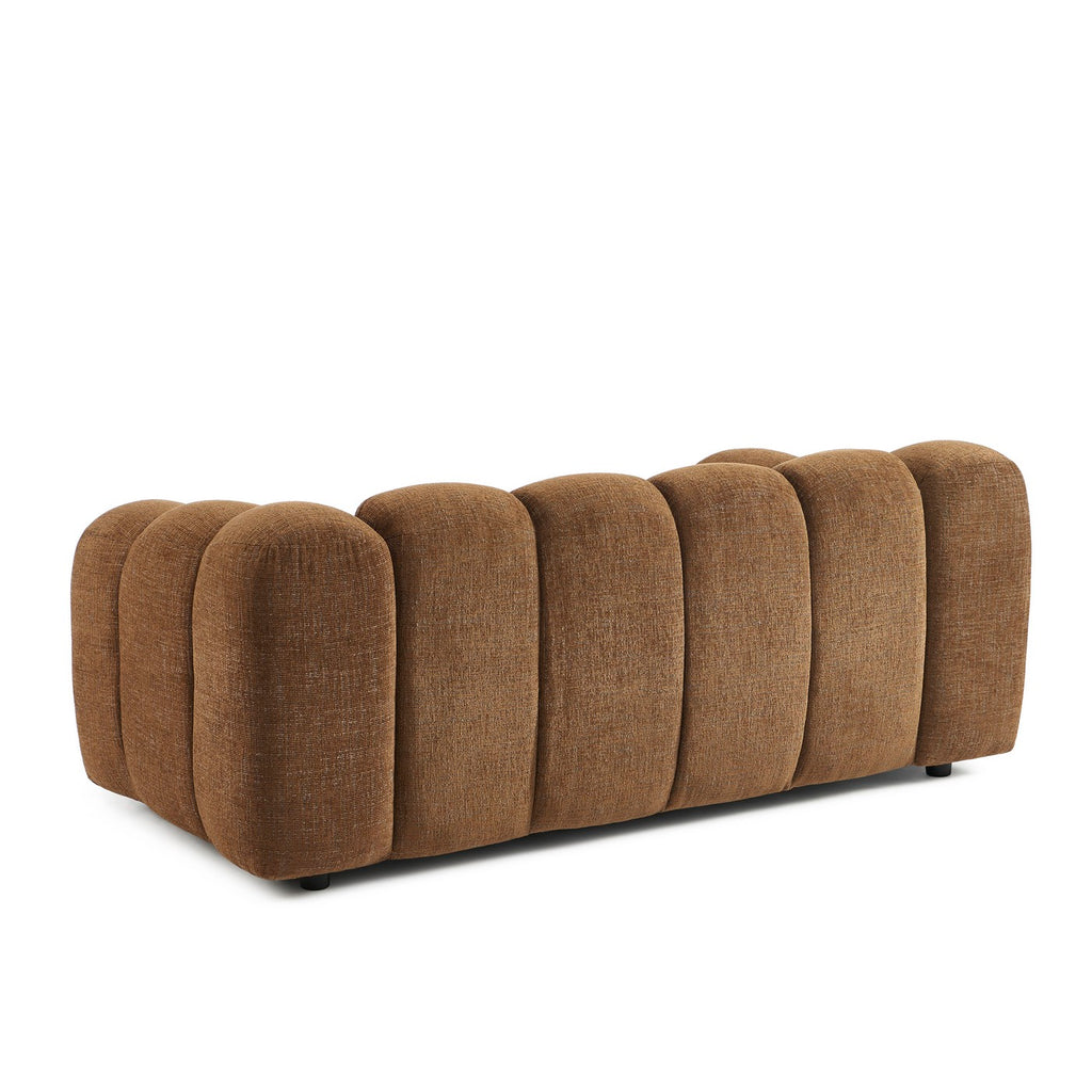 Sunny - 2 Seater Sofa - Tweed Fabric - Brown