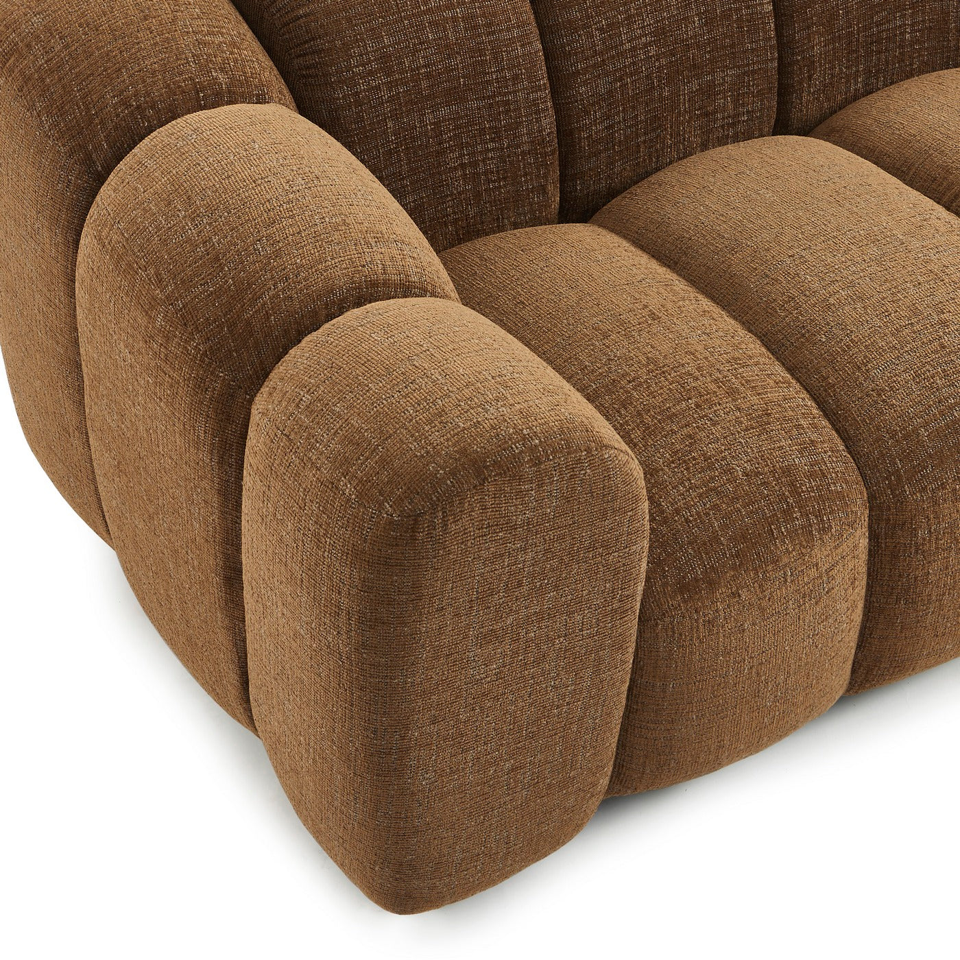 Sunny - 2 Seater Sofa - Tweed Fabric - Brown
