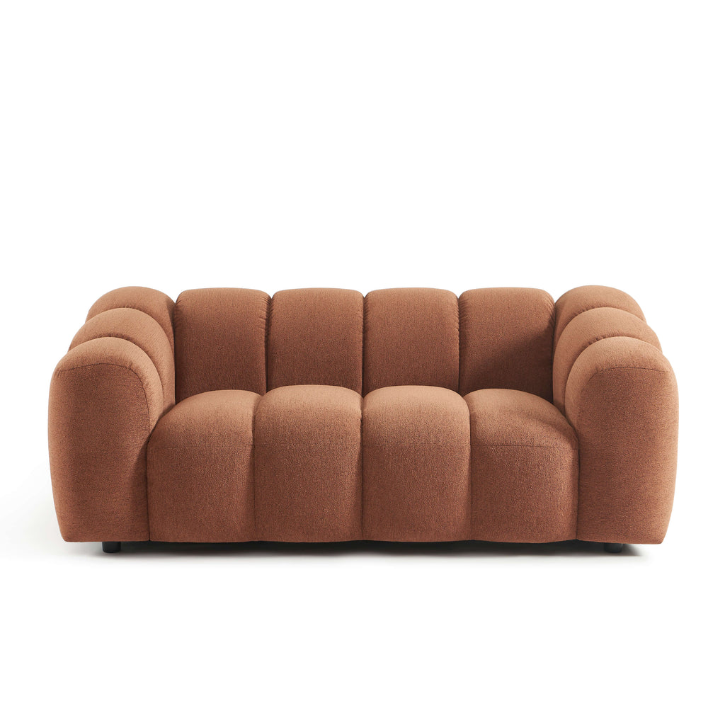 Sunny - Canapé 2 Places - Tissu Tweed - Terracotta