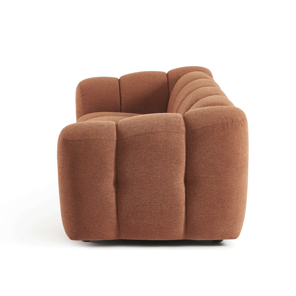 Sunny - Canapé 2 Places - Tissu Tweed - Terracotta