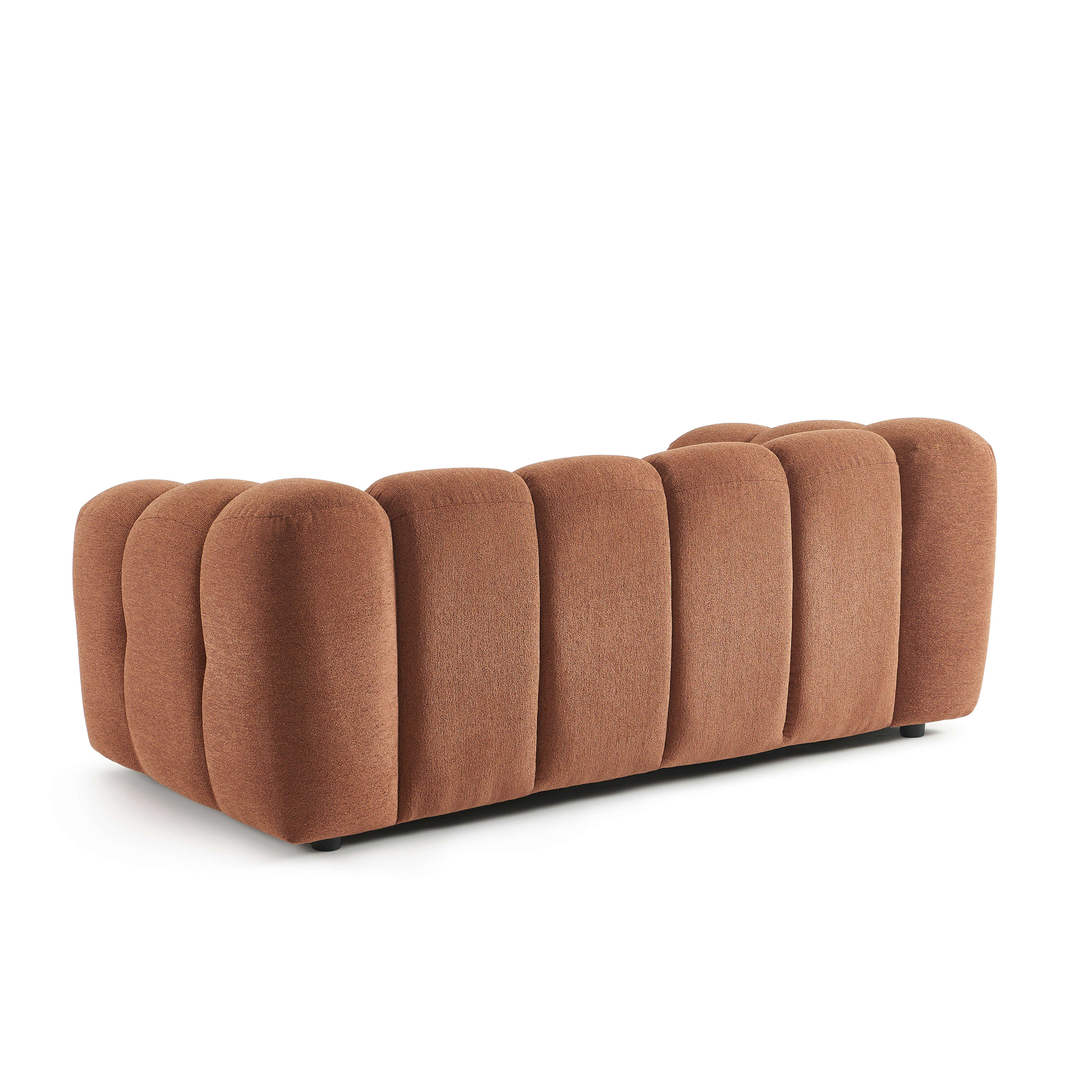 Sunny - Canapé 2 Places - Tissu Tweed - Terracotta